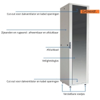 19 Network kast ECO 16U, 600x600 mm, zwart