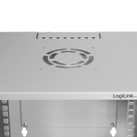 10" muurkastje - 6U - grijs voorgemonteerd