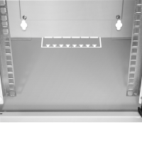 10" muurkastje - 6U - grijs voorgemonteerd