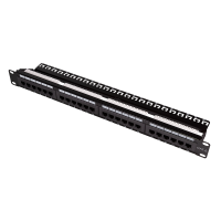 Cat.6 Patchpaneel 24-port UTP, 180° punch down, PRO