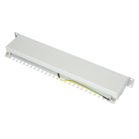 Cat.6 Patchpaneel 24-port afgeschermd, 90° punch down, grijs