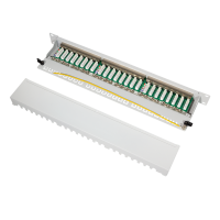 Cat.6A Patchpaneel 24-port afgeschermd, 90° punch down, grijs