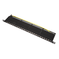 Cat.6A Patchpaneel 24-port afgeschermd, 90° punch down, 0.5 U zwart