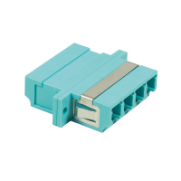 Glasvezel adapter LC Quad - Aqua (OM3)