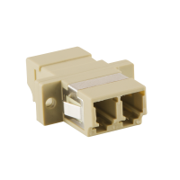 Glasvezel adapter LC duplex - beige (OM1/OM2)