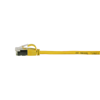 Patchkabel SlimLine, Ultraflexibel, Cat.6A, U/FTP, geel , 1 mtr