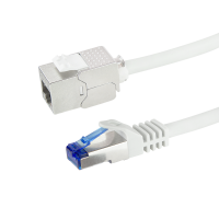 Consolidatiepunt-patchkabel, Cat.6A, S/FTP, grijs, 2 mtr
