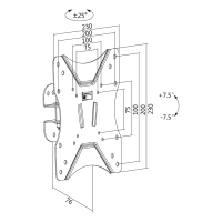 TV-muurbeugel, 23–42", kantelen, draaien, max. 25 kg.