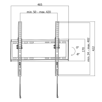 TV-muurbeugel, 32–55", kantelbaar, max. 35 kg