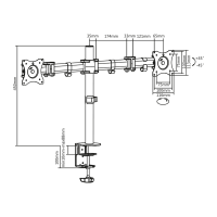 Dubbele monitorbeugel, 13–27", staal, armlengte: elk 428 mm