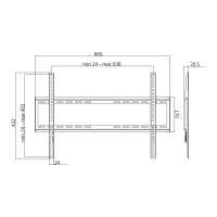 TV wall mount, 37–70", fixed, 35 kg max.