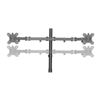 Quad monitorstandaard, 13–32", staal, armlengte: elk 460 mm