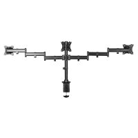 Drievoudige monitorbeugel, 13–27", staal, armlengte: elk 746 mm