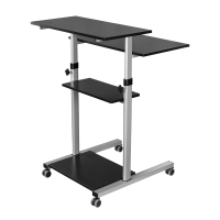 Zit-sta werkplek, in hoogte verstelbaar, verrijdbaar, max. 60 kg.