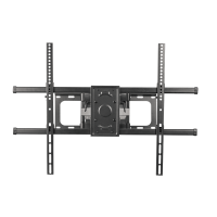 TV-muurbeugel, 50–90", kantelbaar, draaibaar, max. 75 kg.