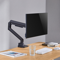 Monitorbeugel, 17–49", gasveer, vlakke en gebogen schermen, aluminium