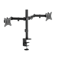 Dubbele monitorhouder, 17–32", armlengte: elk 376 mm, aluminium