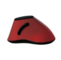 Ergonomische verticale muis, draadloos 2,4 GHz, rood