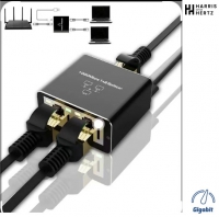 Gigabit Ethernet-splitter 1 naar 2, 1000 Mbit/s, met USB-voeding