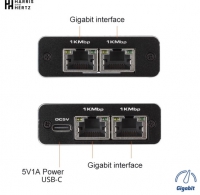 Gigabit Ethernet-splitter 1 naar 3, 1000 Mbit/s, met USB-voeding