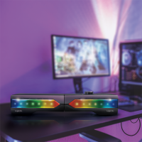 Mobiele soundbar met feestverlichting, 2-in-1 gaming-geluidssysteem