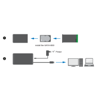 Externe HDD-behuizing 3,5", SATA, USB 3.0