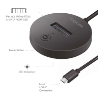 USB 3.2 Gen2 Quickport, 1-Bay voor M.2 NVMe (PCIe) en SATA (NGFF) SSD's