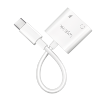 USB-C-adapter met PD-oplaadpoort, 2x USB-C, max. 60 W, wit