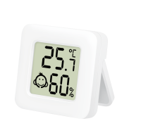 Platte reisthermo-hygrometer (3 st.), met comfortniveau-emoji-weergave, wit