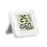 Platte reisthermo-hygrometer (3 st.), met comfortniveau-emoji-weergave, wit