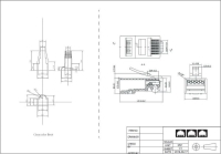 Netwerkstekkers Cat6 UTP met boot en insert - 100 stuks