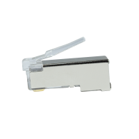 RJ45 stekker Cat.6A afgeschermd, met geleideplaat, 50 stuks, voor massieve en soepele draden