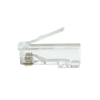 RJ45 modulaire stekker Cat.6A UTP voor massieve en soepele draden, met geleideplaat, 50 stuks.