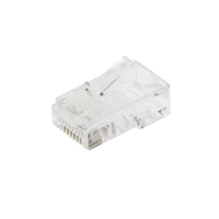 RJ45 modulaire stekker, 8P8C, onafgeschermd, 100 stuks. Voor platte kabel