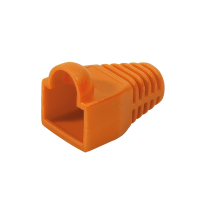 RJ45 modulaire stekker, Cat.6, afgeschermd, oranje huls, set van 100 stuks.