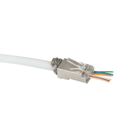 RJ45 modulaire stekker, Cat.6, afgeschermd, doorvoer, 50 stuks.