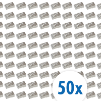 RJ45 modulaire stekker, Cat.6, afgeschermd, doorvoer, 50 stuks.