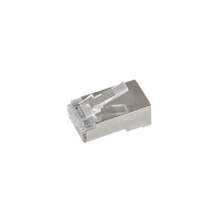 RJ45 modulaire stekker, Cat.6, afgeschermd, doorvoer, 50 stuks.