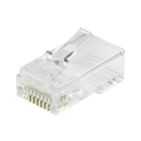 RJ45 modulaire stekker, Cat.6, onafgeschermd, doorvoer, 50 stuks.