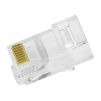 RJ45 modulaire stekker, Cat.6, onafgeschermd, doorvoer, 50 stuks.