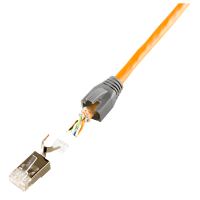 RJ45 modulaire stekker, Cat.8.1/Cat.6A, afgeschermd, 10 stuks.