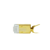 RJ45 modulaire stekker, Cat.8.1/Cat.6A, afgeschermd, verguld, 10 stuks.