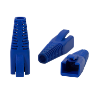 RJ45 trekontlasting, afsnijdbaar, 5,5–5,8 mm, blauw, 50 stuks.