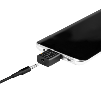 USB 3.2 audioadapter met EQ, USB-C/M naar 3,5 mm/F, zwart