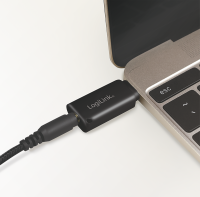 USB 3.2 audioadapter, USB-C/M naar 3,5 mm/F, zwart