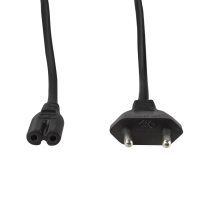 Stroomkabel, CEE 7/16 naar IEC C7, zwart, 3 mtr