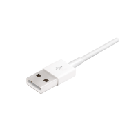 Lightning-kabel, Apple 8-pin/M naar USB-A/M, MFI, wit, 1 mtr