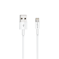 Lightning-kabel, Apple 8-pin/M naar USB-A/M, MFI, wit, 1 mtr