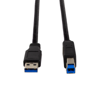 USB 3.0-kabel, USB-A/M naar USB-B/M, zwart, 1 mtr