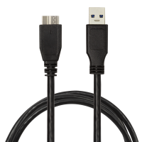 USB 3.0-kabel, USB-A/M naar Micro-USB/M, zwart, 1 mtr